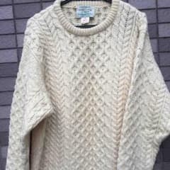 アイルランド製 フィッシャーマンニット　vintageのサムネイル