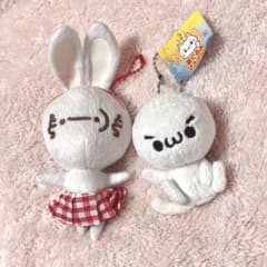ねこもじ 顔文字 うさぎ ぬいぐるみ マスコット 平成レトロ レア