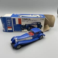 トミカ 青箱 F46 ブガッティ クーペ ド ビル 黒シャーシ - メルカリ