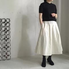 新品】YAMMA タックスカート/会津木綿/オフホワイト/丈+5㎝ - メルカリ