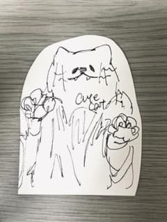 手描きイラスト 猫 ペン画 アートのサムネイル