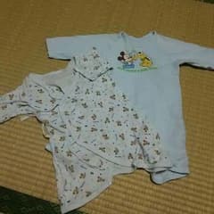 新生児 ベビーミッキー 長肌着 ２枚セットのサムネイル
