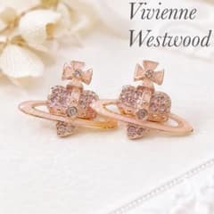 Vivienne Westwood ハートストーン オーブ ピアス ピンク 美品 - メルカリ