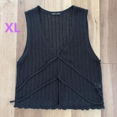 透かし編みニットジレ　GU X Lサイズのサムネイル