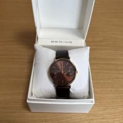 BERING ブラウンレザー アナログ腕時計のサムネイル