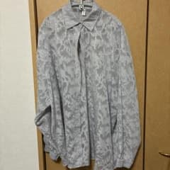 Futier land ジャガード フラワー シアー シャツ 長袖 グレー