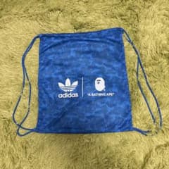 adidas×A BATHING APE コラボ ナップサック 青 ストリートのサムネイル