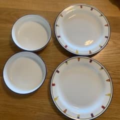 フィエスタ オーバル キャセロール ネイビー レッド グラタン皿 無鉛