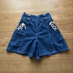 ☆ポンポネットジュニア デニムキュロットスカート　パンツ　160Ｌサイズ☆のサムネイル