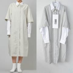 新品】MM6 MaisonMargiela レイヤード風 シャツ ワンピース