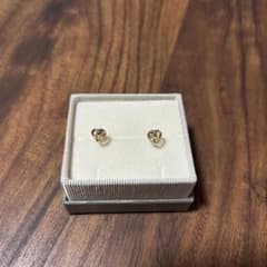 K10 ダイヤモンド ハート ピアス ピンクゴールド 訳ありのサムネイル