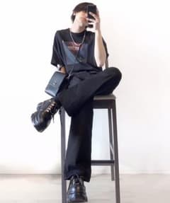 ADRER ウォッシャブルフレアデニムパンツ ブラック  Sのサムネイル