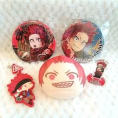 僕のヒーローアカデミア切島鋭児郎グッズ5点セットおまんじゅう缶バッジ〈ヒロアカ〉のサムネイル