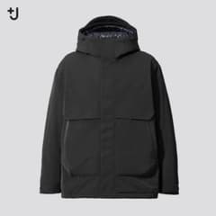UNIQLO プラスj ハイブリッドダウンオーバーサイズパーカ　ブラック　XXLのサムネイル