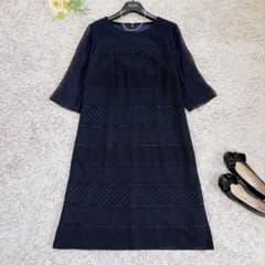 極美品✨東京ソワールRIFANNE 袖シフォン レースワンピース ドレス 17号 極美品✨東京ソワールRIFANNE 袖シフォン レースワンピース ドレス 17