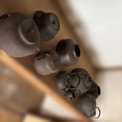 角谷一圭 雀ノ釜 鵬雲斎書付 共箱 南鐐摘 人間国宝 茶道具Belanja di