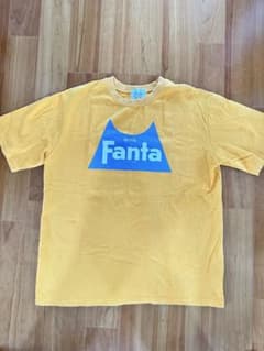 レトロ ファンタ Fanta 企業ロゴ プリント Tシャツ イエロー Lのサムネイル