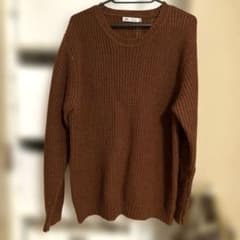 MEN'S MELROSE ブラウン クルーネックニット セーターのサムネイル