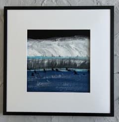 原画/抽象画/モダンアート/現代アート/アクリル画 NIGHT BREAK 海