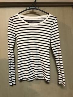 GU ジーユー ボーダーカットソー ロンT ボーダーTシャツのサムネイル