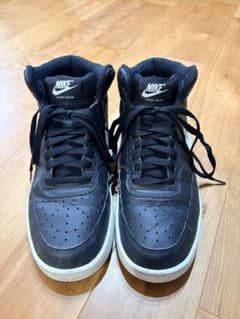 NIKE コートビジョン ミッド 26.5cm ブラック×ホワイト スニーカーのサムネイル