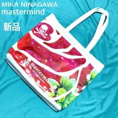 新品 マスターマインド 蜷川実花 コラボ 花柄トートバッグ 白×赤
