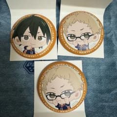 ハイキュー!!一番くじ ふわふわ缶バッジ 月島 山口 - メルカリ