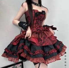 ミニスカートドレス　赤のサムネイル