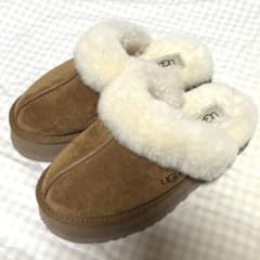 UGG ムートン ディスケット サンダル 厚底 ブラウン - メルカリ