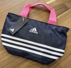 新品adidas クーラーバッグ ネイビー/ピンク アディダス サブ トート