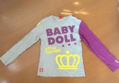 BABY DOLL 長袖Tシャツ グレーのサムネイル
