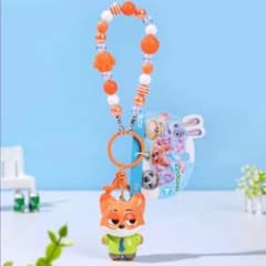 大人気❣️ズートピア ニック・ワイルド ビーズ キーホルダー