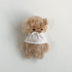 ちゃい 猫 フリル ぬいぐるみ ハンドメイド 作家 アートドール