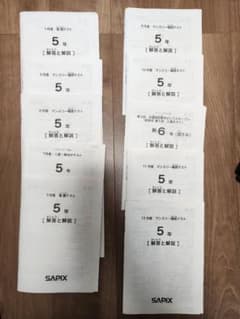 サピックス 5年生テスト 2010年分 (全10回)セット サピックス 5年生テスト 2010年分 (全10回)セット - メルカリ
