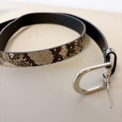 Python print women's belt with silver buckle.