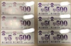 大庄の株主優待券6000円分のサムネイル