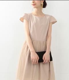 BEAMS ☆ ベージュのチュールワンピース 美品のサムネイル