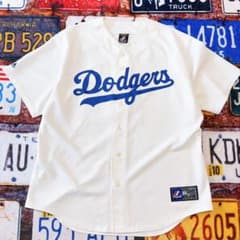 Majestic ベースボールシャツ MLB ロサンゼルスドジャース XL 古着