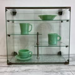 Fukuoka pickup only. Glass display case, retro, antique, vintage.