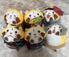 Demon Slayer: Kimetsu no Yaiba Mochi Kororin - Giyu, Tanjiro, Inosuke, Nezuko, Urokodaki, Zenitsu, Rascal
