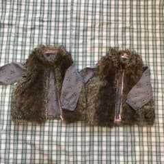 Gap baby フェイクファー　ベストリバーシブル　95〜120 双子対応のサムネイル
