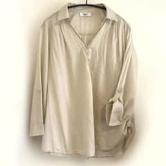 NATURAL BEAUTY BASIC ストライプM スキッパーシャツ