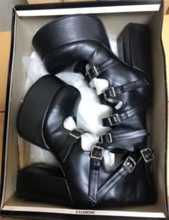 BPN ブラックピースナウ 厚底４連ストラップシューズ Mのサムネイル