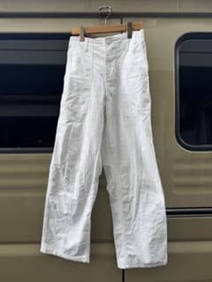 70年代　米軍　フードハンドラーパンツ　ホワイトベイカー　US ARMY 70年代 米軍 フードハンドラーパンツ ホワイトベイカー US ARMY