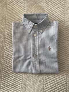 Polo 青と白のストライプ 長袖シャツのサムネイル