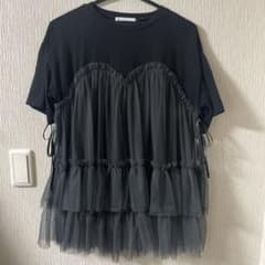 CIAOPANIC チュールフリル Tシャツ ブラック