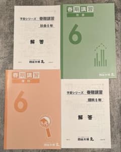 【未使用】四谷大塚 予習シリーズ 春期講習 社会 理科 6年のサムネイル
