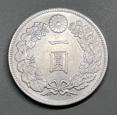 銀貨 一圓 明治十六年 大日本 硬貨 古銭 コイン 竜 蔵品 近代貨幣