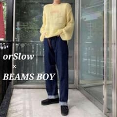 orSlow×BEAMS BOY 701ZBB XS デニムパンツ 大人気 《orSlow×BEAMS BOY》701ZBB(XS)コラボデニム - メルカリ