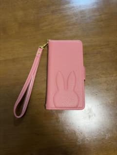 え*ち様 ウサギデザイン iPhone13.14手帳型ケース ピンクのサムネイル